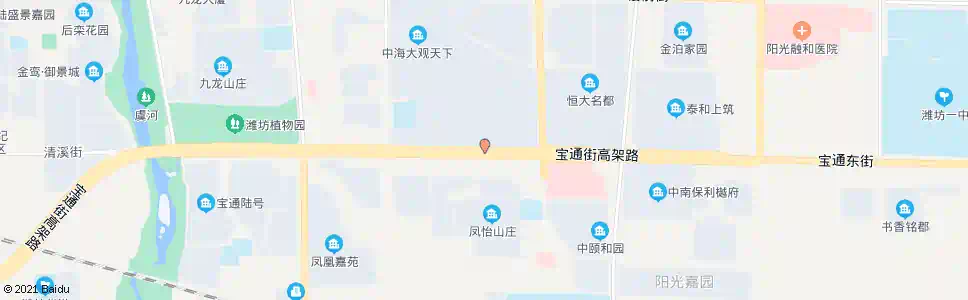 潍坊凤怡山庄_公交站地图_潍坊公交_妙搜公交查询2025