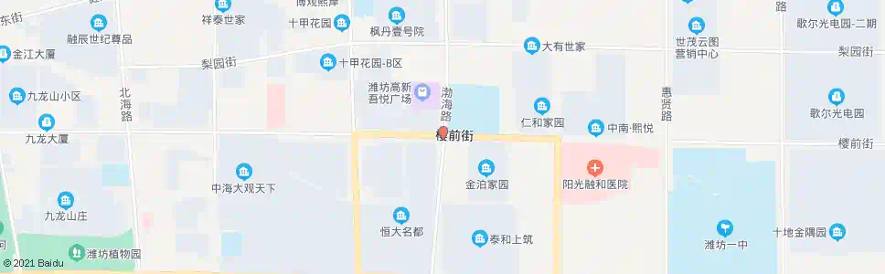 潍坊潍县中路樱前街路口_公交站地图_潍坊公交_妙搜公交查询2025