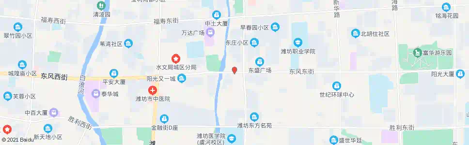 潍坊东风街虞河路口(桃园修竹)_公交站地图_潍坊公交_妙搜公交查询2025