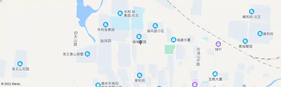 潍坊旗城花园(青州)_公交站地图_潍坊公交_妙搜公交查询2025
