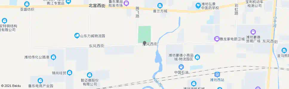 潍坊东风街腾飞路口_公交站地图_潍坊公交_妙搜公交查询2025
