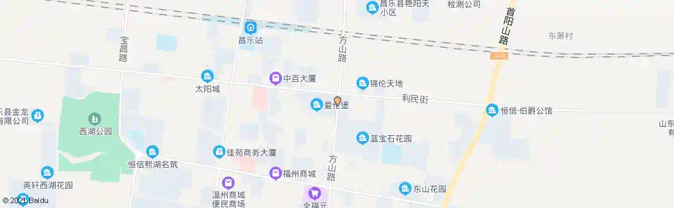 潍坊爱伦堡东门_公交站地图_潍坊公交_妙搜公交查询2025