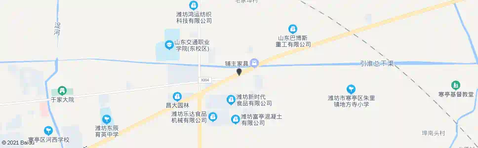 潍坊西于家庄_公交站地图_潍坊公交_妙搜公交查询2025