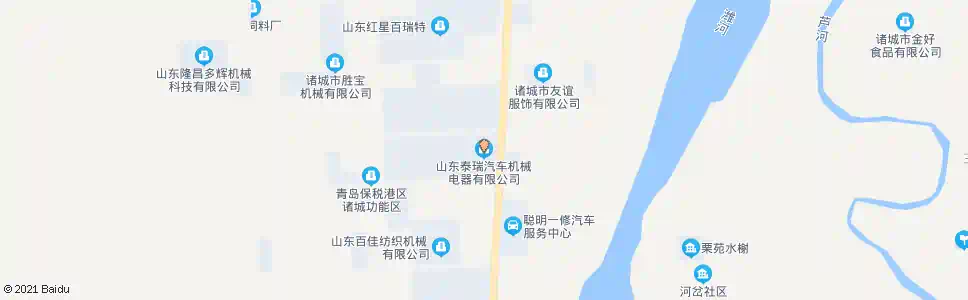 潍坊诸城汽车机械电器有限公司_公交站地图_潍坊公交_妙搜公交查询2025