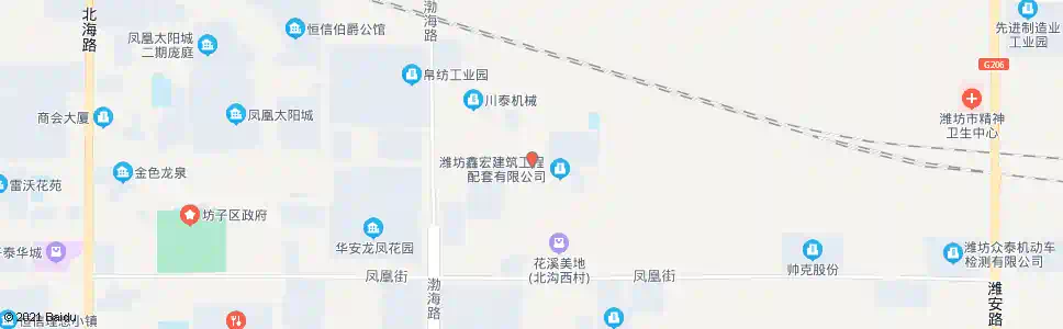 潍坊潍县中路龙泉街路口_公交站地图_潍坊公交_妙搜公交查询2025