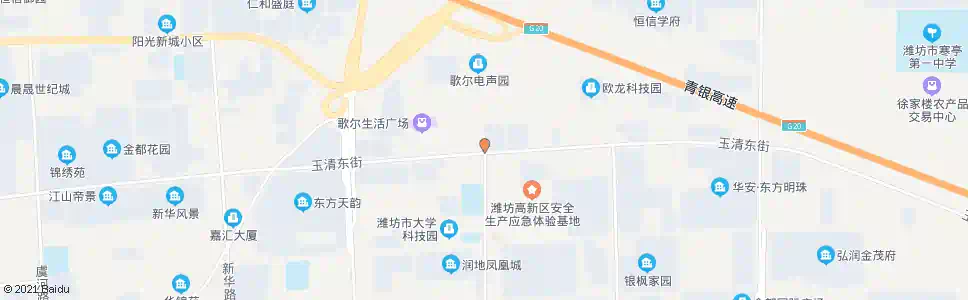 潍坊玉清街东方路口_公交站地图_潍坊公交_妙搜公交查询2025