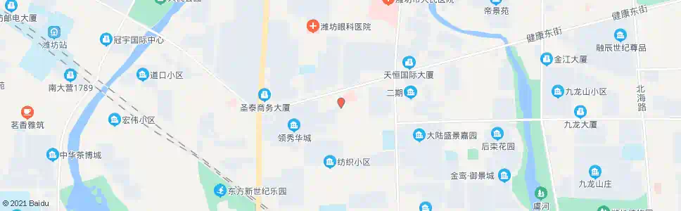 潍坊鸢飞路健康街路口_公交站地图_潍坊公交_妙搜公交查询2025