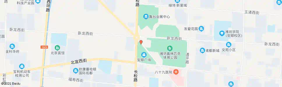 潍坊安顺路长松路口_公交站地图_潍坊公交_妙搜公交查询2025