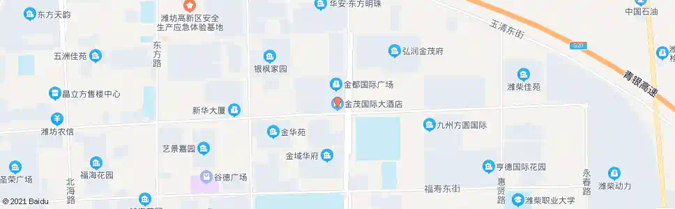 潍坊金茂国际大酒店(潍县路)_公交站地图_潍坊公交_妙搜公交查询2025