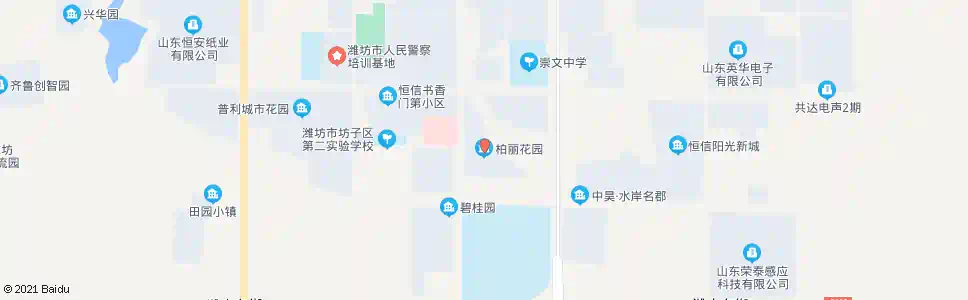 潍坊柏丽花园_公交站地图_潍坊公交_妙搜公交查询2025