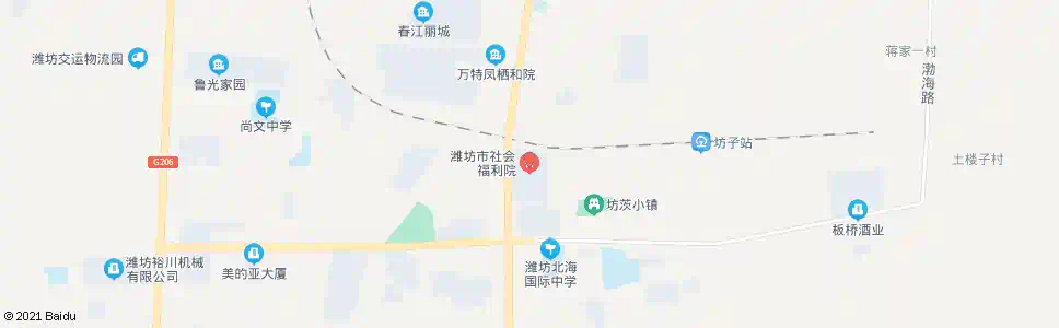 潍坊社会福利院_公交站地图_潍坊公交_妙搜公交查询2025