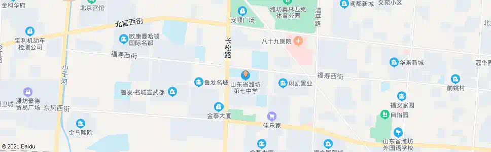 潍坊七中分校_公交站地图_潍坊公交_妙搜公交查询2025