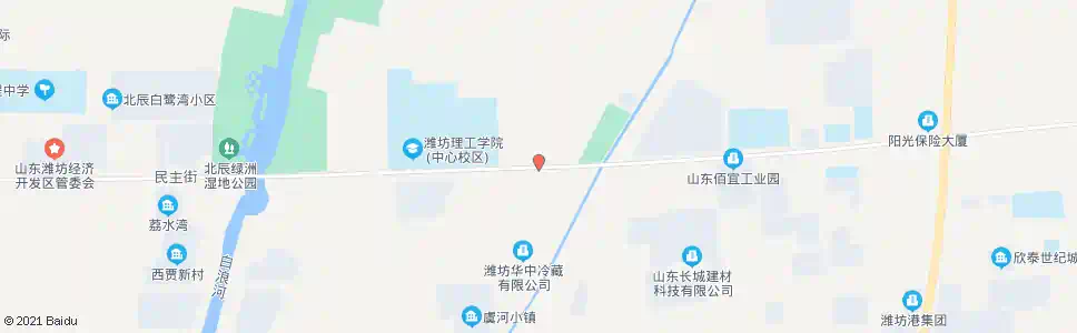 潍坊民主街五岭路口_公交站地图_潍坊公交_妙搜公交查询2025