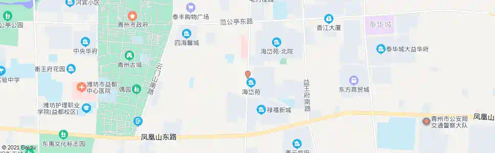 潍坊海岱苑(青州)_公交站地图_潍坊公交_妙搜公交查询2025