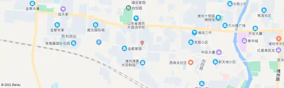 潍坊胜利街安顺路口(怡馨家园)_公交站地图_潍坊公交_妙搜公交查询2025