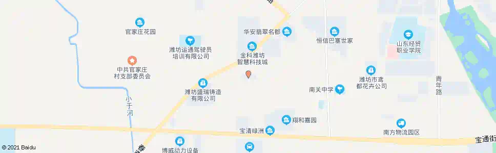 潍坊高家花园小区_公交站地图_潍坊公交_妙搜公交查询2025