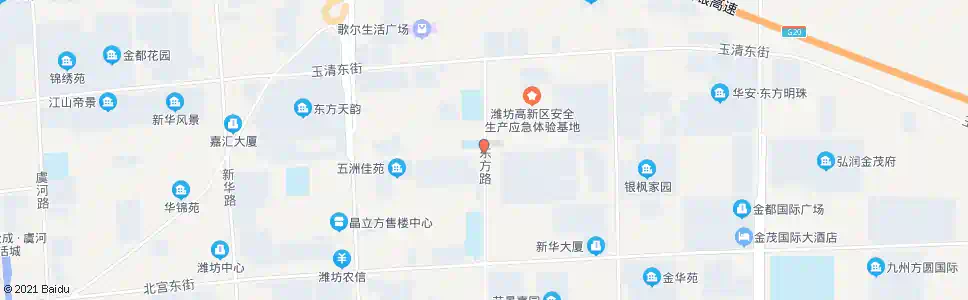 潍坊东方路卧龙街路口_公交站地图_潍坊公交_妙搜公交查询2025