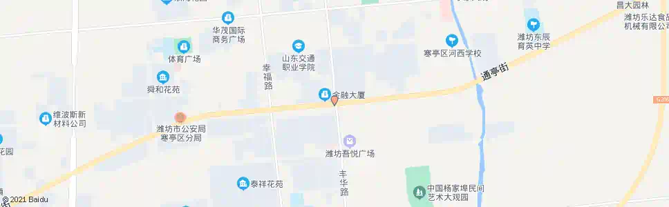 潍坊通亭街霞飞路口_公交站地图_潍坊公交_妙搜公交查询2025