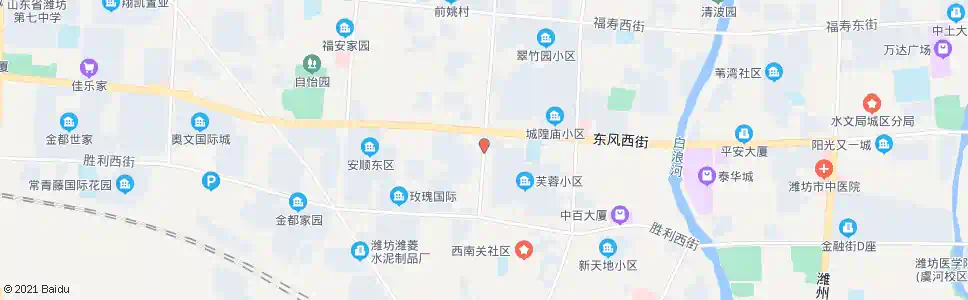 潍坊月河路东风街路口_公交站地图_潍坊公交_妙搜公交查询2025