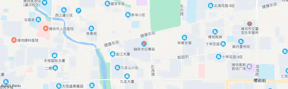 潍坊加州世纪尊品(健康街北海路口)_公交站地图_潍坊公交_妙搜公交查询2025