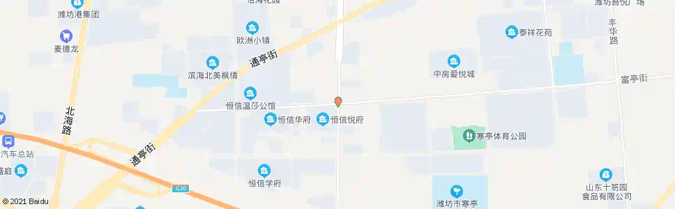 潍坊海龙路富亭街路口_公交站地图_潍坊公交_妙搜公交查询2025