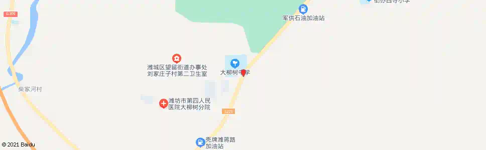 潍坊大柳树中学_公交站地图_潍坊公交_妙搜公交查询2025