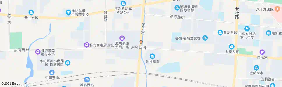 潍坊西环路东风街路口_公交站地图_潍坊公交_妙搜公交查询2025