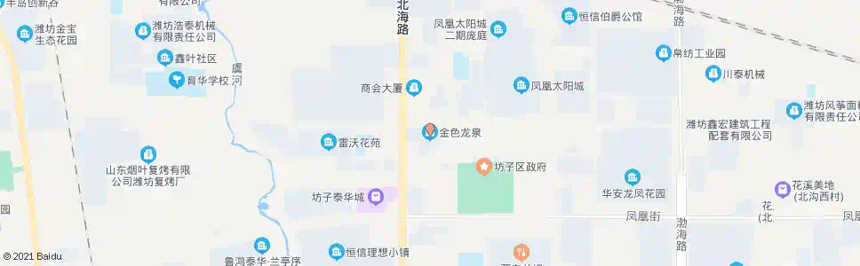 潍坊龙泉街郑营路口(天翔金色龙泉小区)_公交站地图_潍坊公交_妙搜公交查询2025