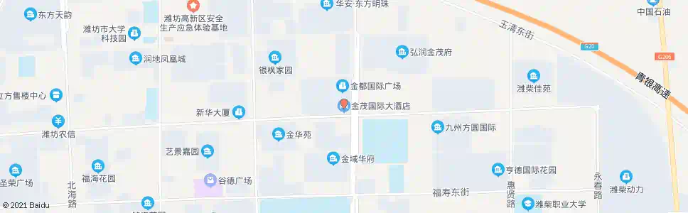 潍坊金茂国际大酒店_公交站地图_潍坊公交_妙搜公交查询2025