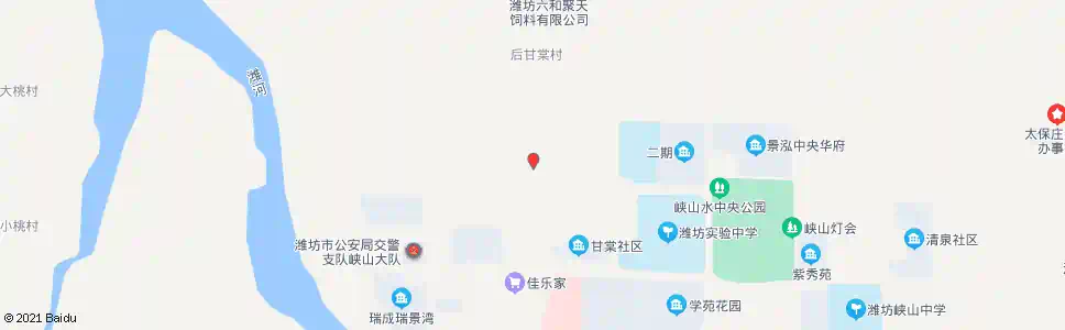 潍坊后甘棠_公交站地图_潍坊公交_妙搜公交查询2025