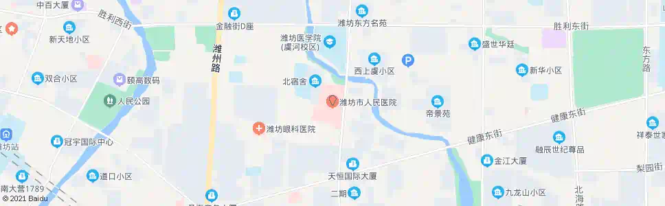 潍坊老人民医院_公交站地图_潍坊公交_妙搜公交查询2025