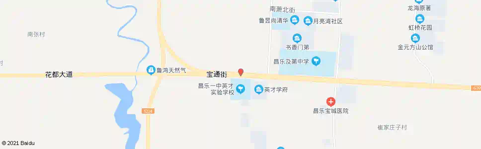 潍坊于家村(宝通街)_公交站地图_潍坊公交_妙搜公交查询2025