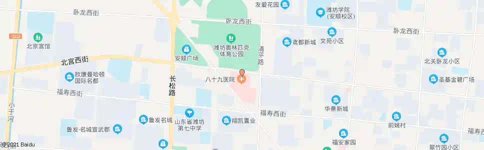 潍坊八九医院_公交站地图_潍坊公交_妙搜公交查询2025