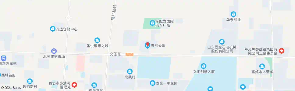 潍坊壹号公馆_公交站地图_潍坊公交_妙搜公交查询2025