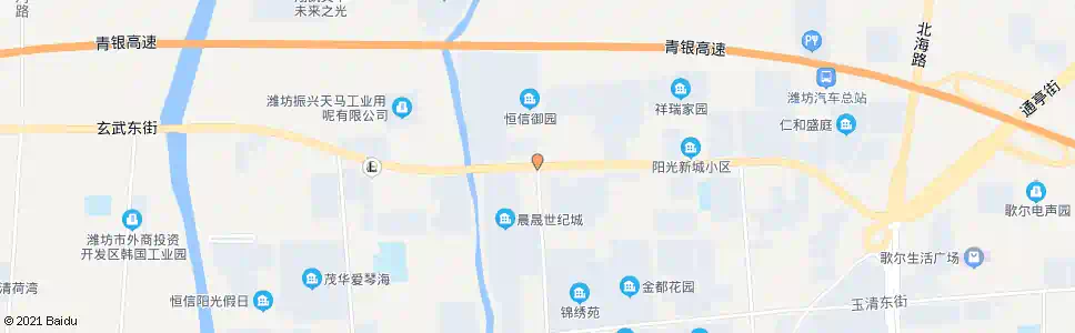 潍坊玄武街虞河路口_公交站地图_潍坊公交_妙搜公交查询2025