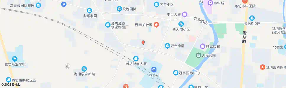 潍坊万锦国际批发广场(健康街小学)_公交站地图_潍坊公交_妙搜公交查询2025