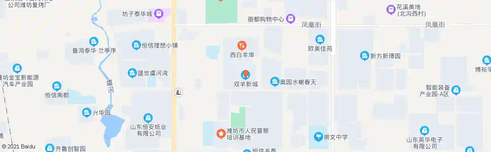 潍坊天同双羊新城_公交站地图_潍坊公交_妙搜公交查询2025