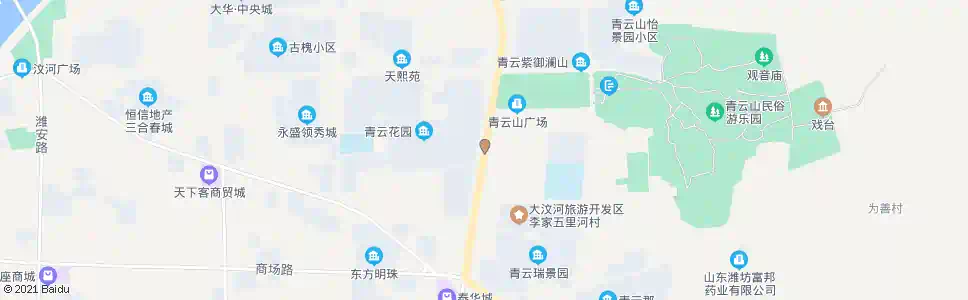 潍坊青云花园东门_公交站地图_潍坊公交_妙搜公交查询2025
