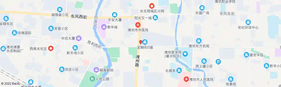 潍坊金融街(招商银行)_公交站地图_潍坊公交_妙搜公交查询2025
