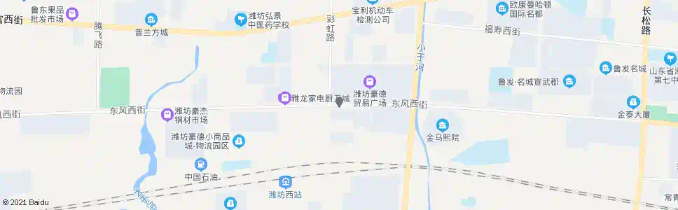 潍坊彩虹路东风街路口_公交站地图_潍坊公交_妙搜公交查询2025