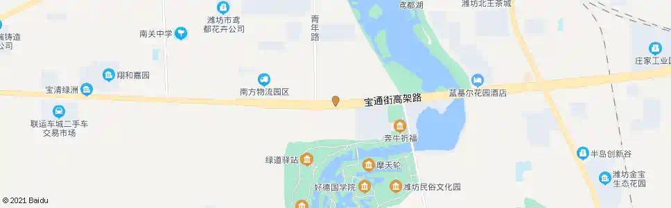 潍坊宝通街青年路口_公交站地图_潍坊公交_妙搜公交查询2025