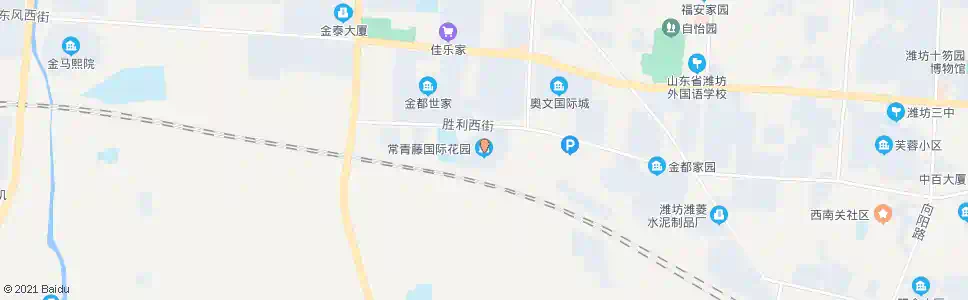 潍坊胜利街清平路口(常青藤国际花园)_公交站地图_潍坊公交_妙搜公交查询2025