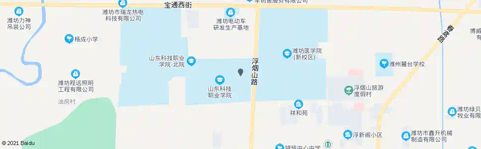 潍坊山东科技职业学院东门_公交站地图_潍坊公交_妙搜公交查询2025