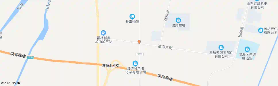 潍坊富海大街海龙路口_公交站地图_潍坊公交_妙搜公交查询2025