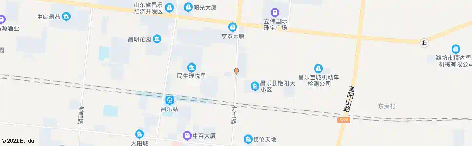 潍坊艳阳天花园_公交站地图_潍坊公交_妙搜公交查询2025