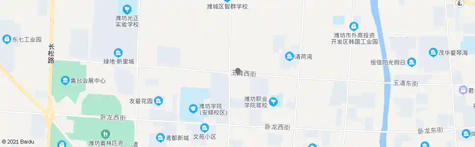 潍坊玉清街怡园路口_公交站地图_潍坊公交_妙搜公交查询2025