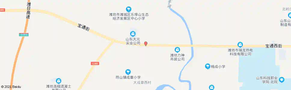 潍坊山水集团(西)_公交站地图_潍坊公交_妙搜公交查询2025