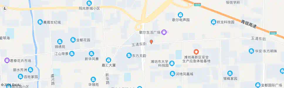 潍坊玉清街北海路口_公交站地图_潍坊公交_妙搜公交查询2025