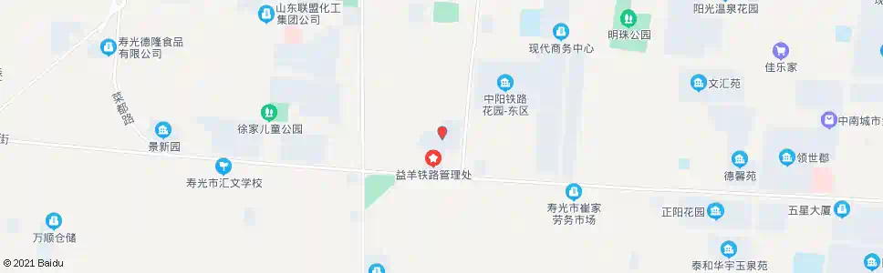潍坊中阳铁路花园西区_公交站地图_潍坊公交_妙搜公交查询2025