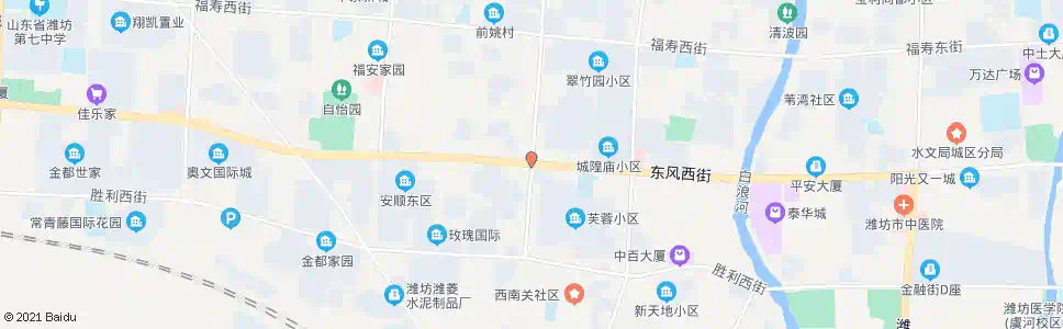 潍坊月河路东风西街路口_公交站地图_潍坊公交_妙搜公交查询2025